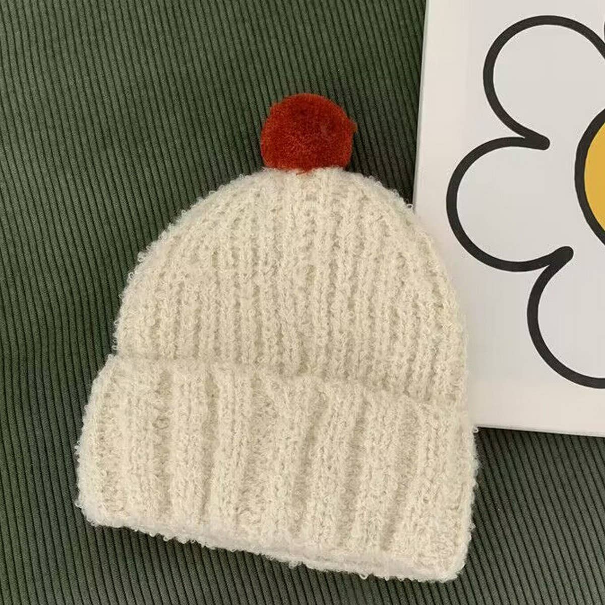 CHILDREN'S CUTE COLORFUL BALL SOFT KNITTED HAT_CWAH2930