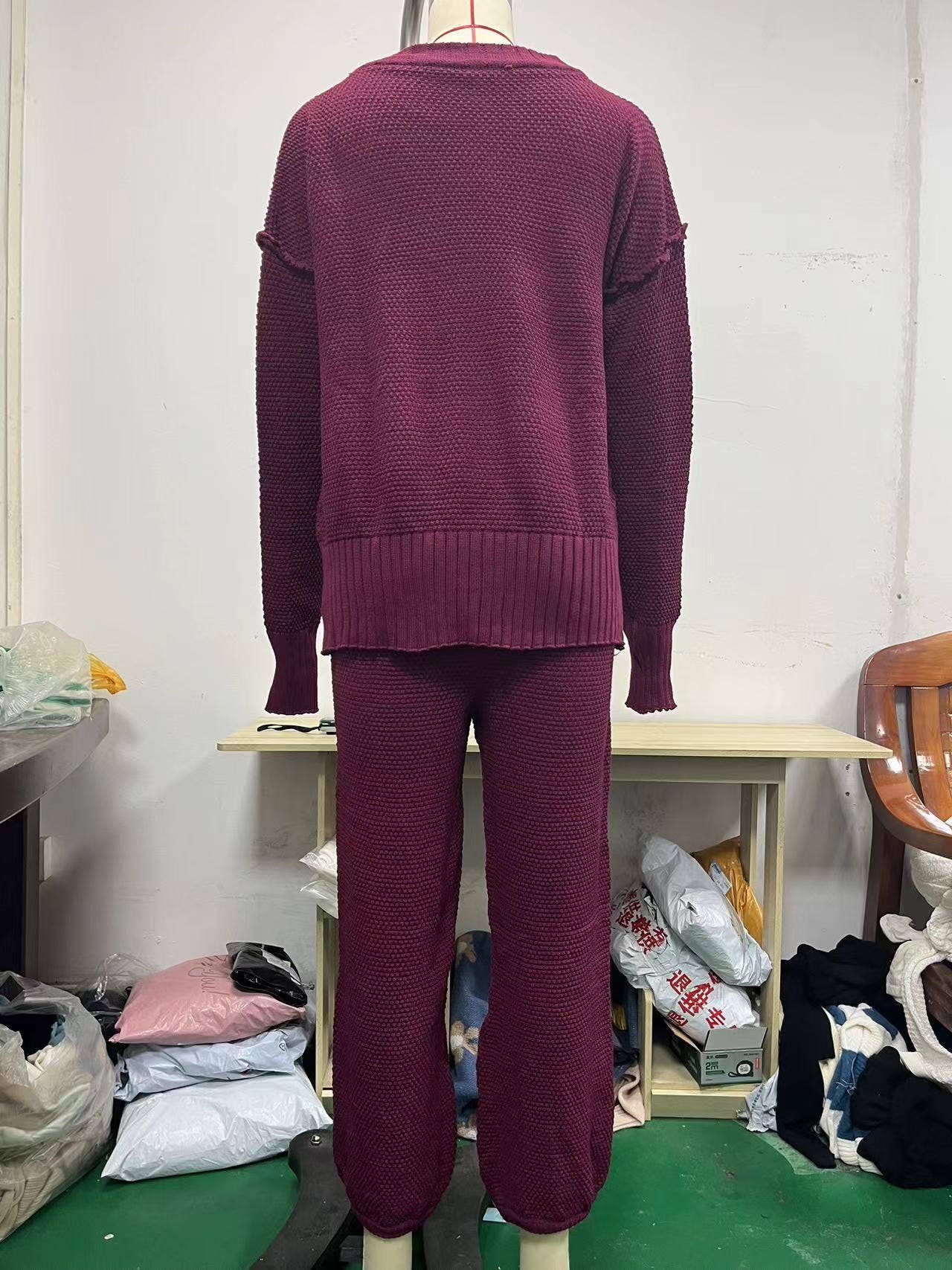 LOOSE CASUAL WIDE LEG SWEATSHIRT FASHION SUIT