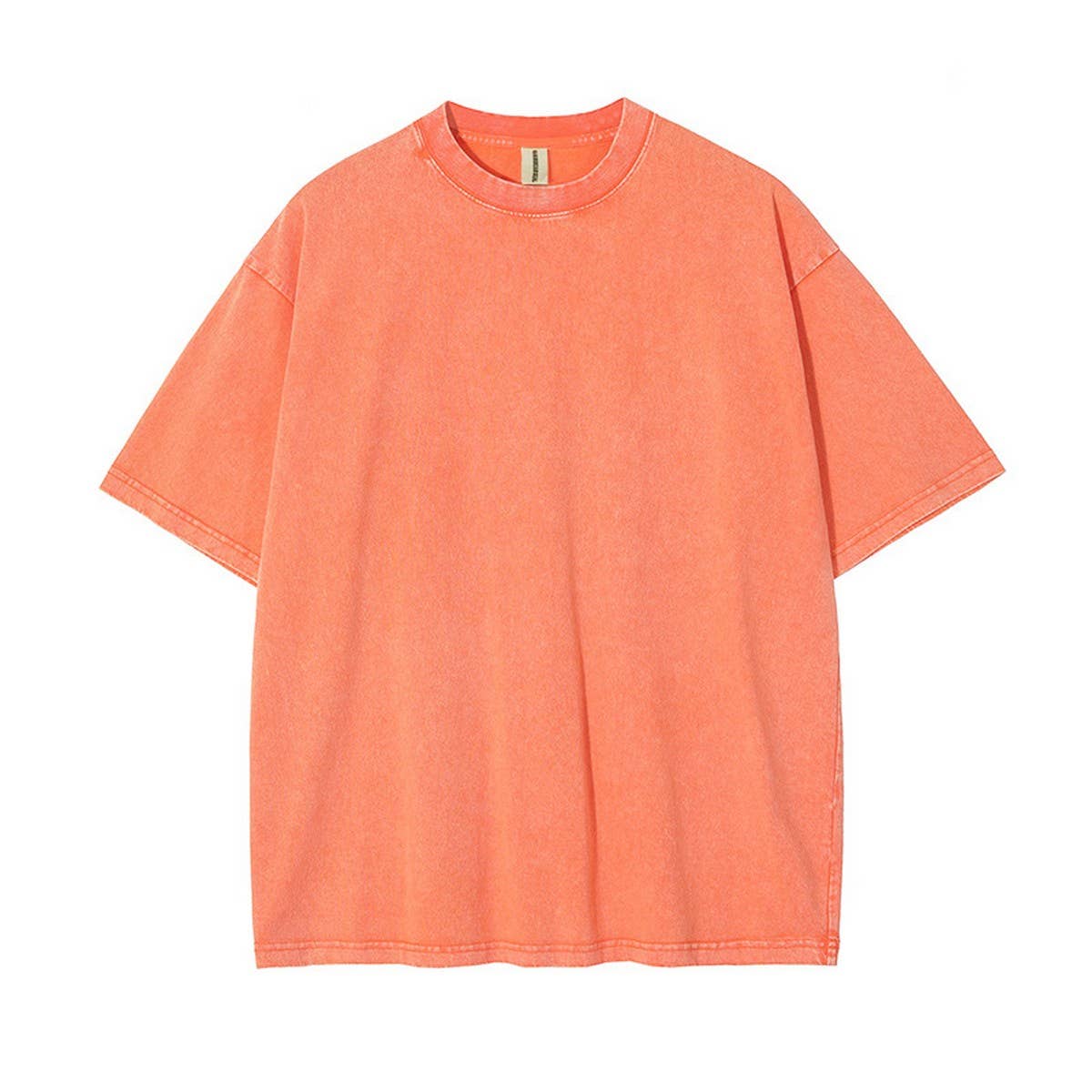 250g Vintage Washed Wax-Dyed Cotton T-Shirt ??Custom Logo