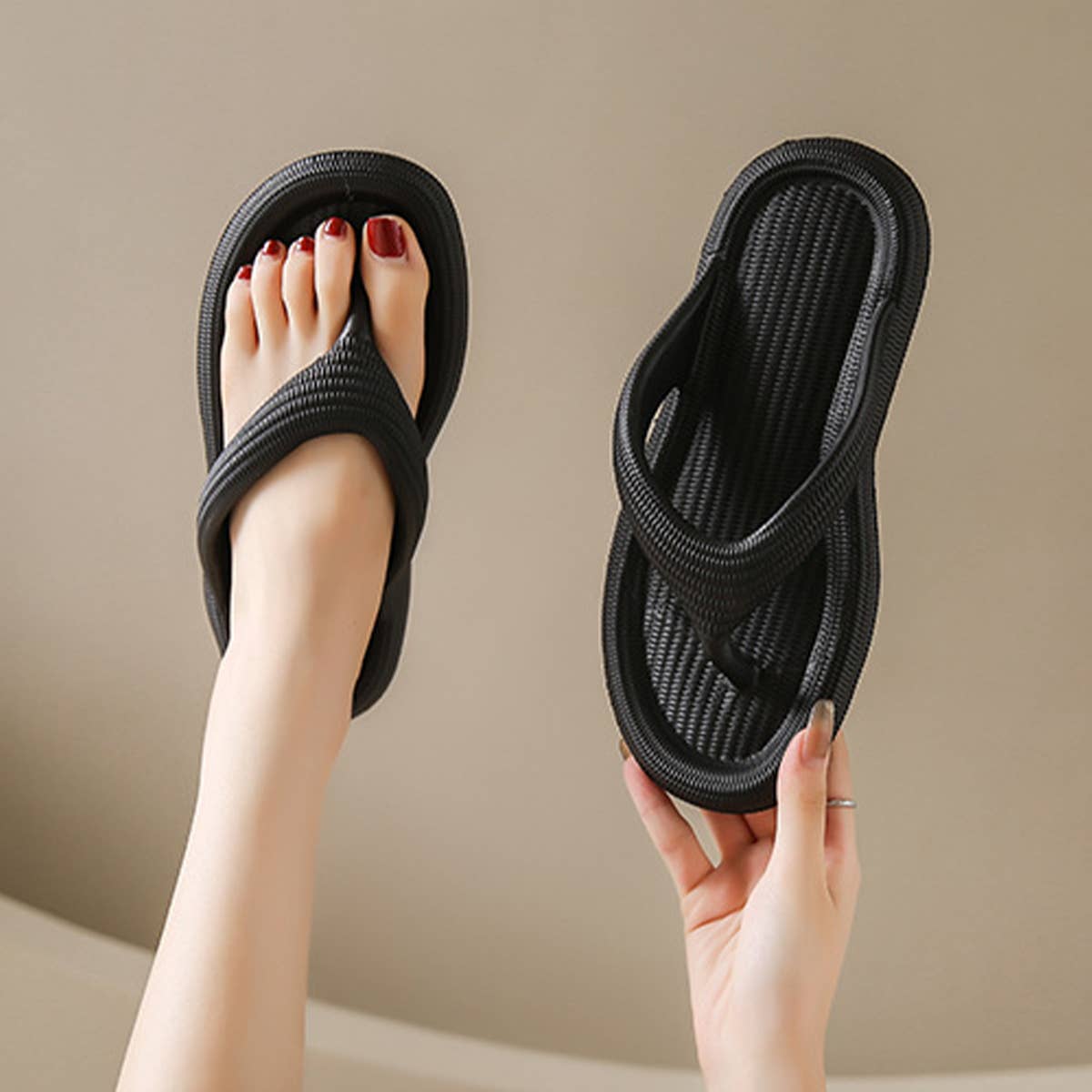 EVA SOLID COLOR FLIP-FLOPS SUMMER BEACH SLIPPERS_CWSHS0690