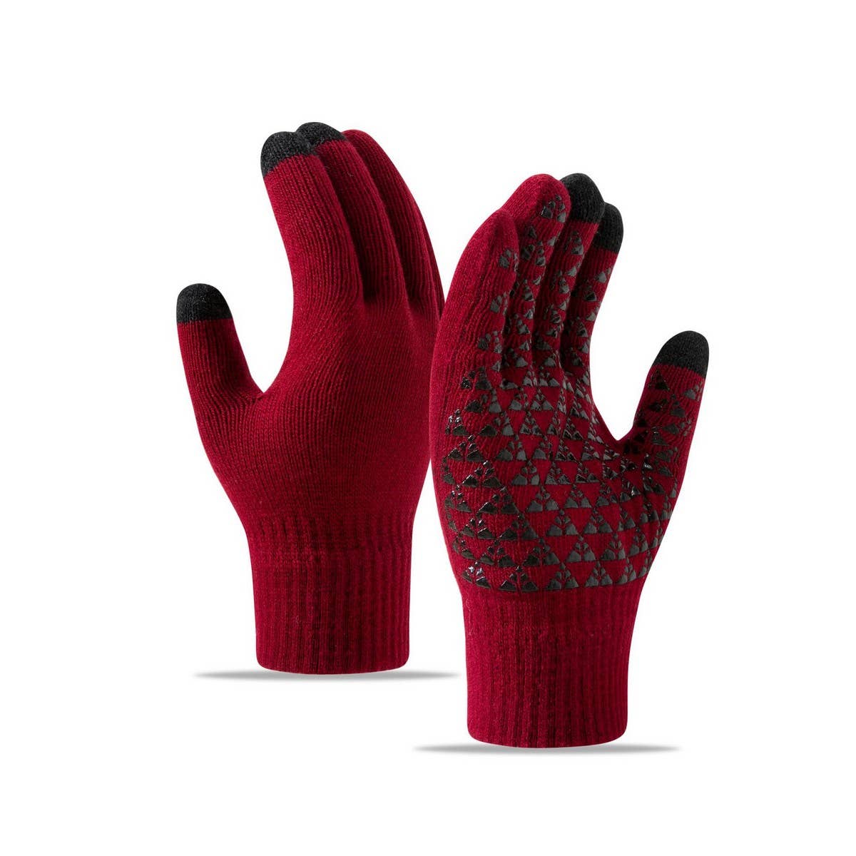 CWAG00542_WINTER KNIT WARM TOUCHSCREEN GLOVES FOR MEN WOMEN