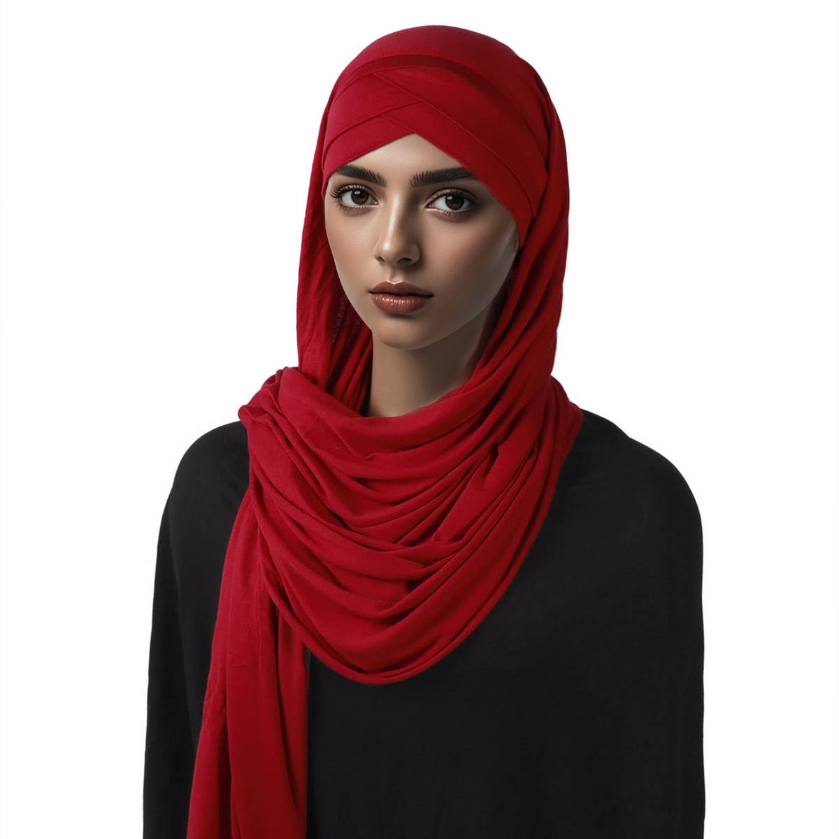 WOMEN'S CROSS MERCERIZED COTTON HEAD SCARF