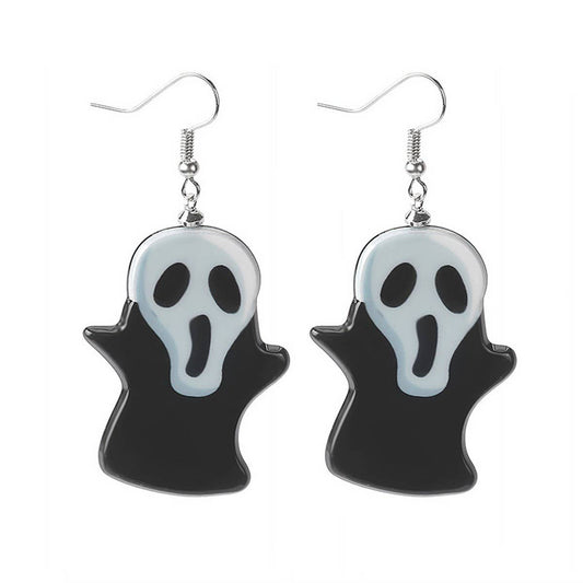 HALLOWEEN GHOST WITCH FACE PUMPKIN EARRINGS