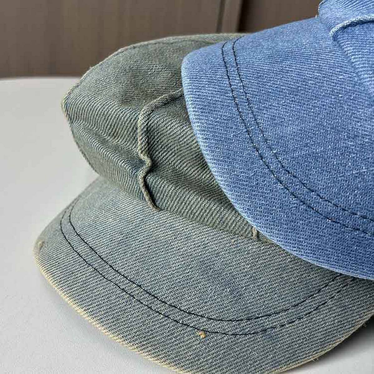FASHION RETRO DISTRESSED DENIM BERET_CWAB2911