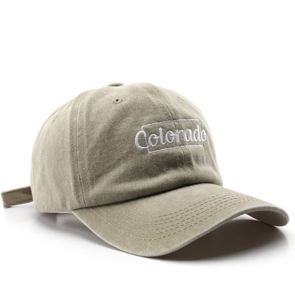 CWAH3241_SOLID COLOR LETTER EMBROIDERED BASEBALL CAP