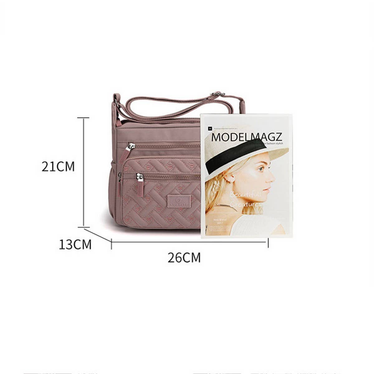 CASUAL LIGHTWEIGHT NYLON SHOULDER CROSSBODY BAG_CWAB3528