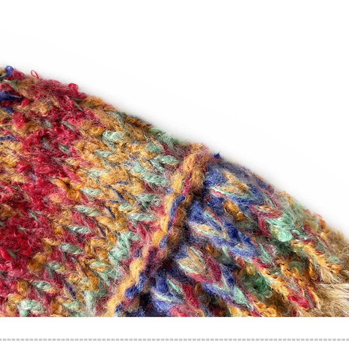 CHILDREN'S KNITTED HAT COLORFUL STRIPED BUCKET HAT_CWAH2050