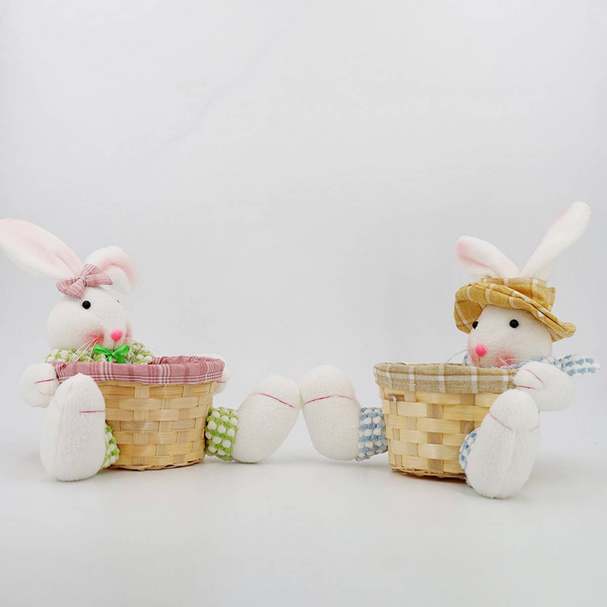EASTER CUTE BUNNY DECORATIVE DOLL STORAGE BASKET_CWMM3484