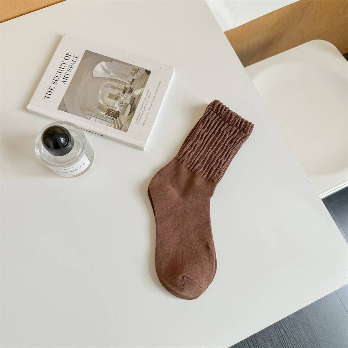 WOMEN SOLID COLOR PILE SOCKS COTTON SOCKS