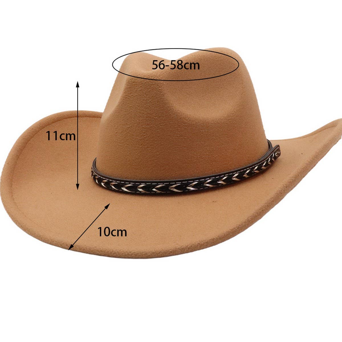 Unisex  Cowboy Fedora Hat Ethnic Style_CWAH04409