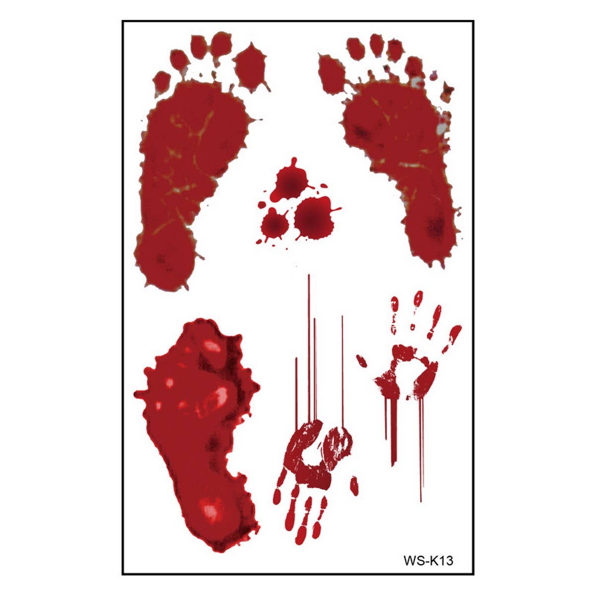 Bloody Scar Tattoos ??Halloween Party Wounds_CWMM8378