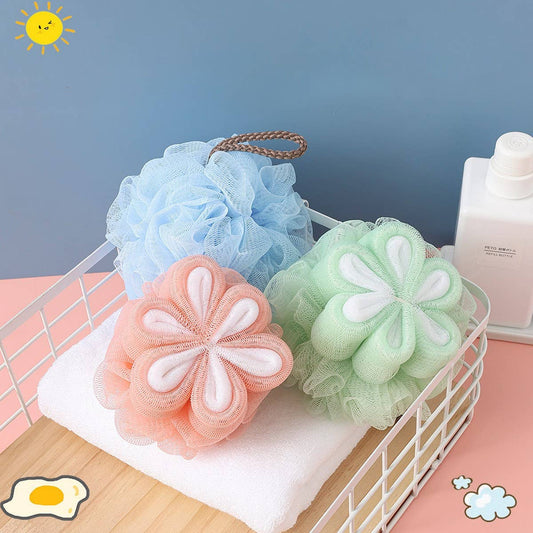 BATH POUF60G SOFT PLUM PETAL BATH BALL_CWMM3372