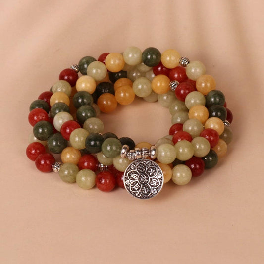 COLORED STONE BEADED BRACELETS WITH STRETCHY BANDS