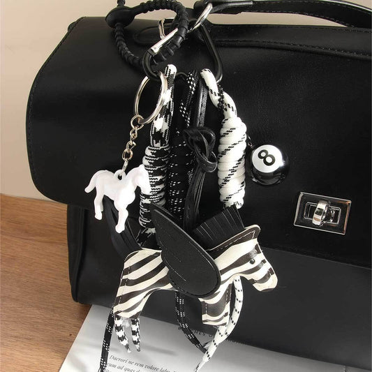 Cute Leather Pegasus Charm with Braided Strap