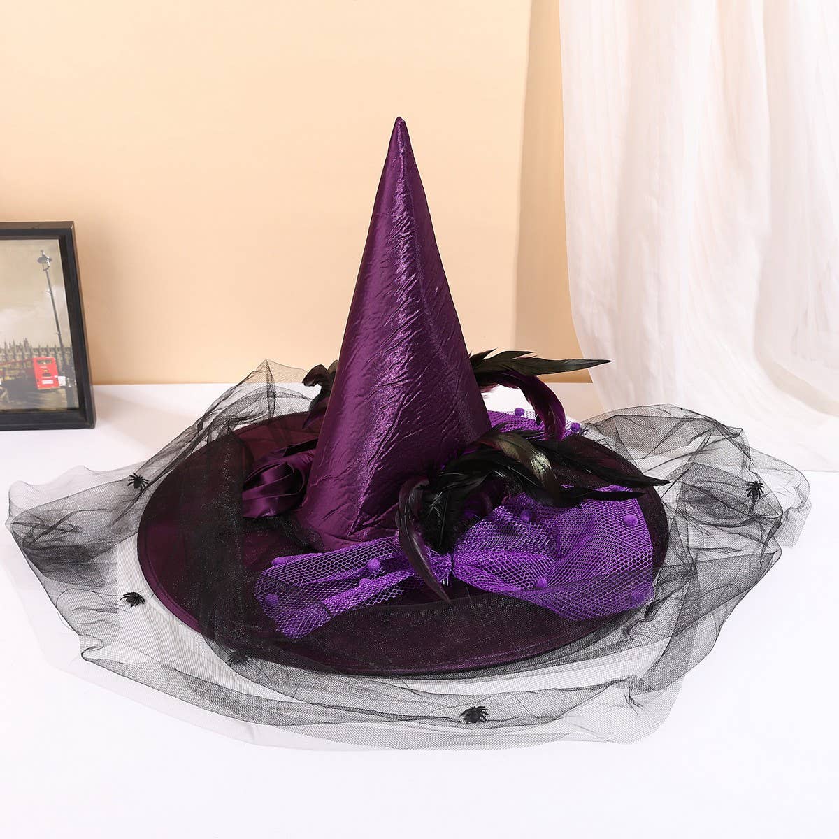 CWAH4023_HALLOWEEN GHOST FESTIVAL WITCH HAT NEW PARTY PROPS