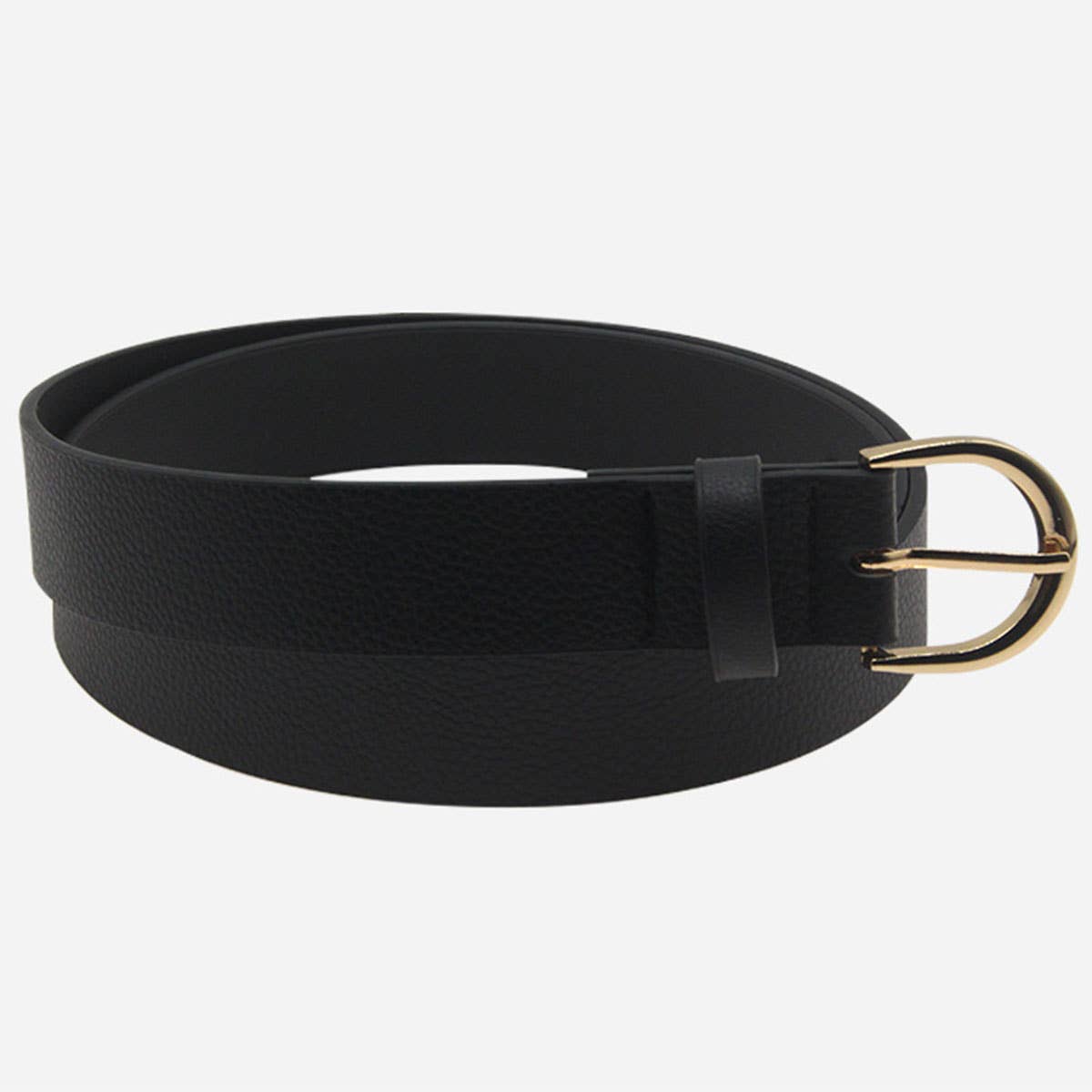 Pu lychee stitch buckle simple and versatile belt