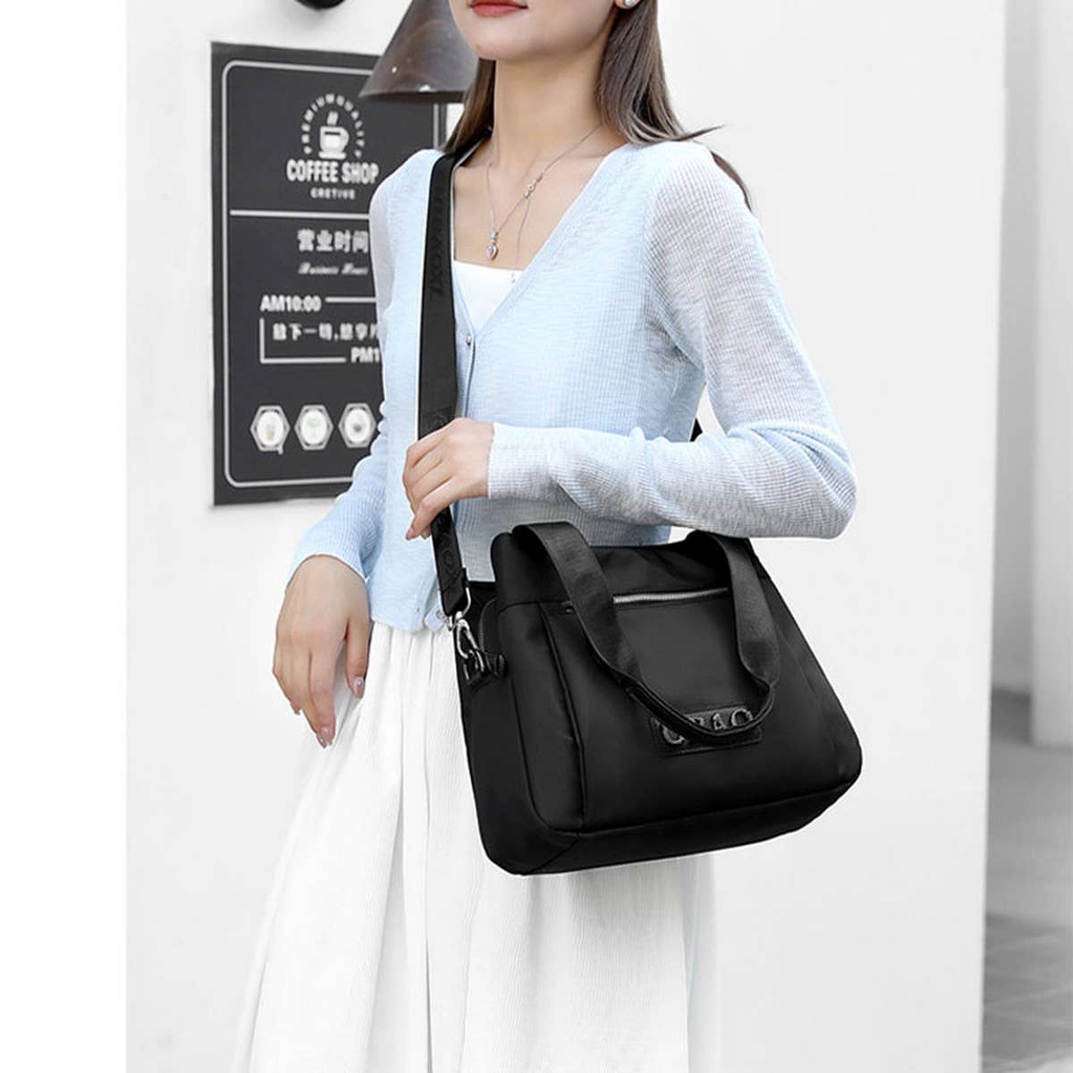 FASHION WATERPROOF NYLON SHOULDER BAG_CWASC1761