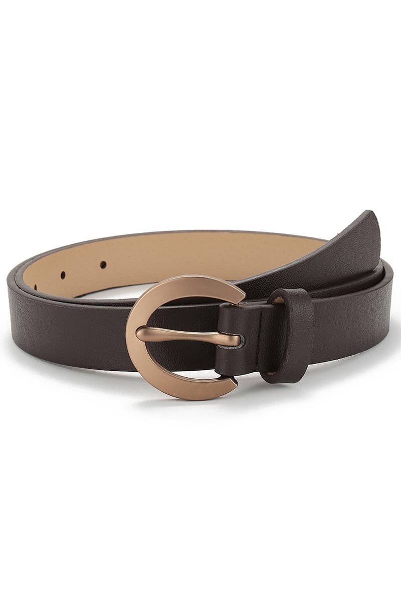 CASUAL ROUND BUCKLE SIMPLE BELT_CWABE039