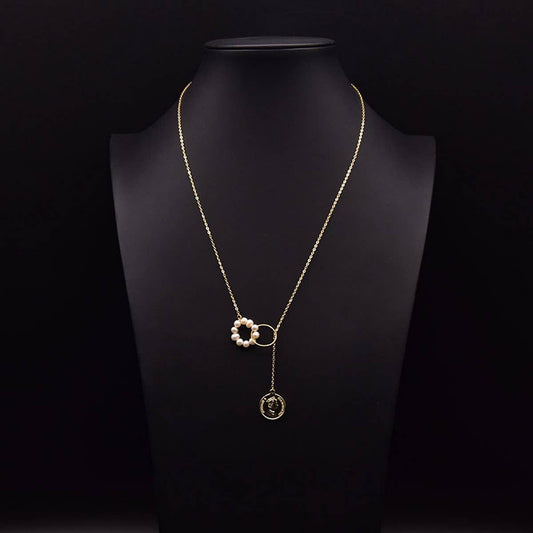 SIMPLE AND STYLISH PEARL SWEATER NECKLACE