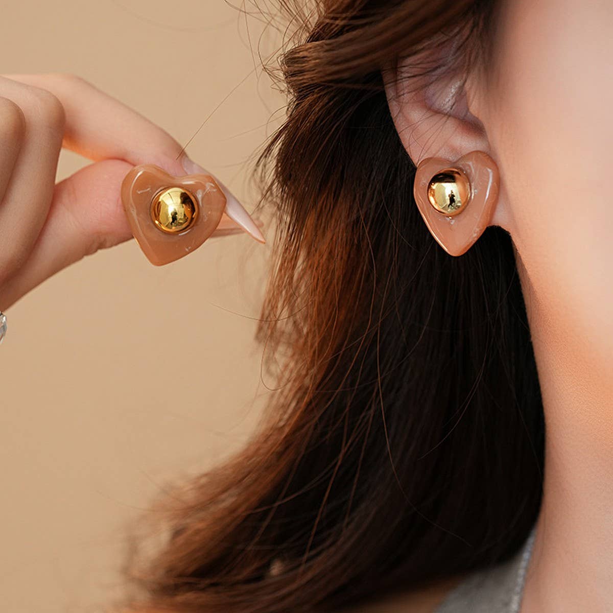 LOVE ROUND BEADS ELEGANT AND FASHIONABLE EARRINGS