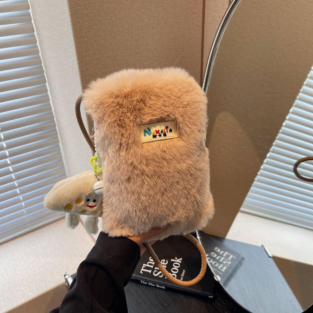 WINTER IMITATION REX RABBIT FUR SHOULDER PLUSH BAG_CWAB3960