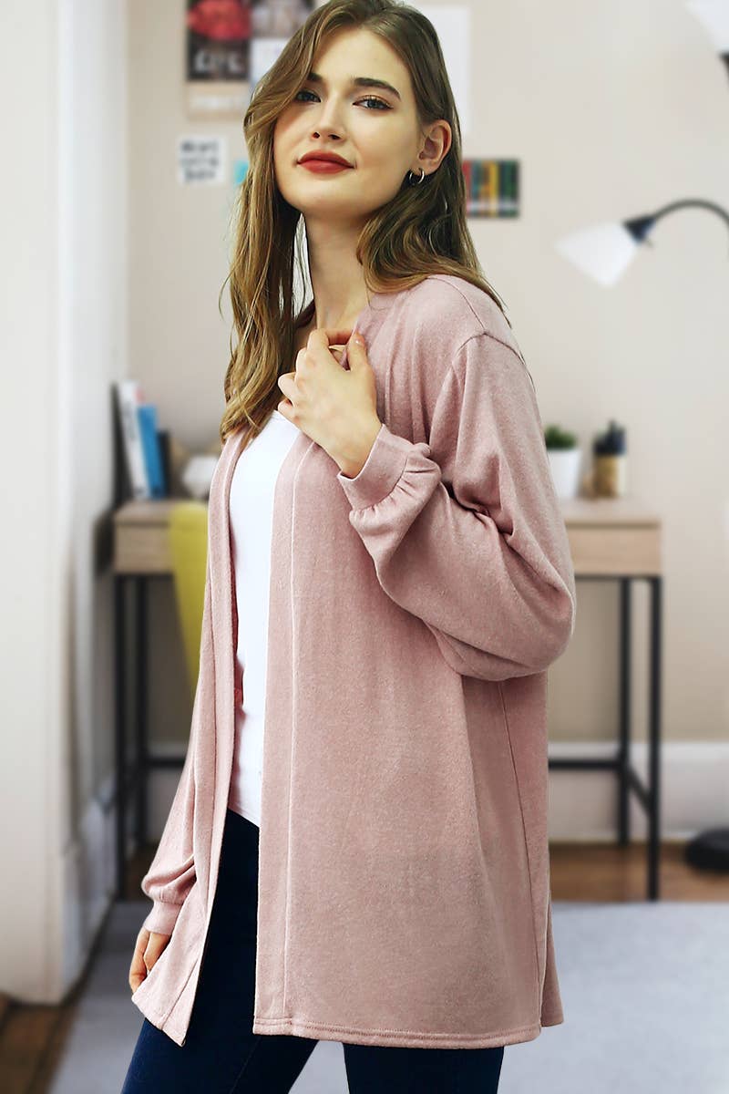 CWOCAL533_Long Sleeve Casual Open Front Long Cardigan