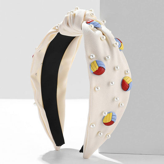 FOOTBALL BASKETBALL DECORATED PEARL HEADBAND