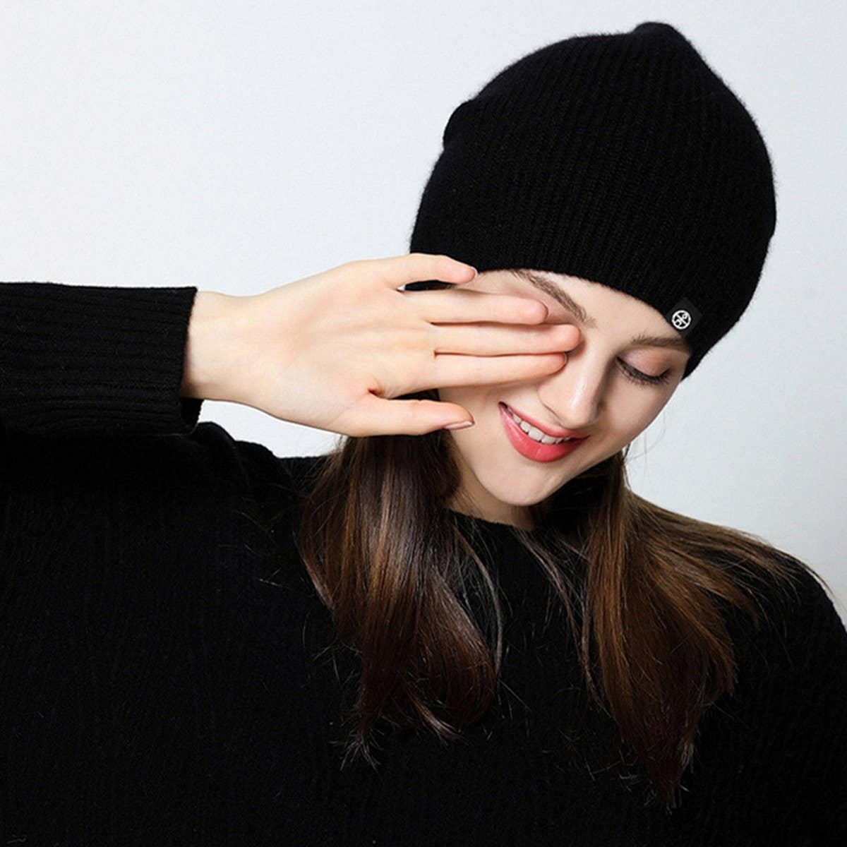 WINTER SOLID COLOR OUTDOOR WARM WOOL KNITTED HAT_CWAH2453