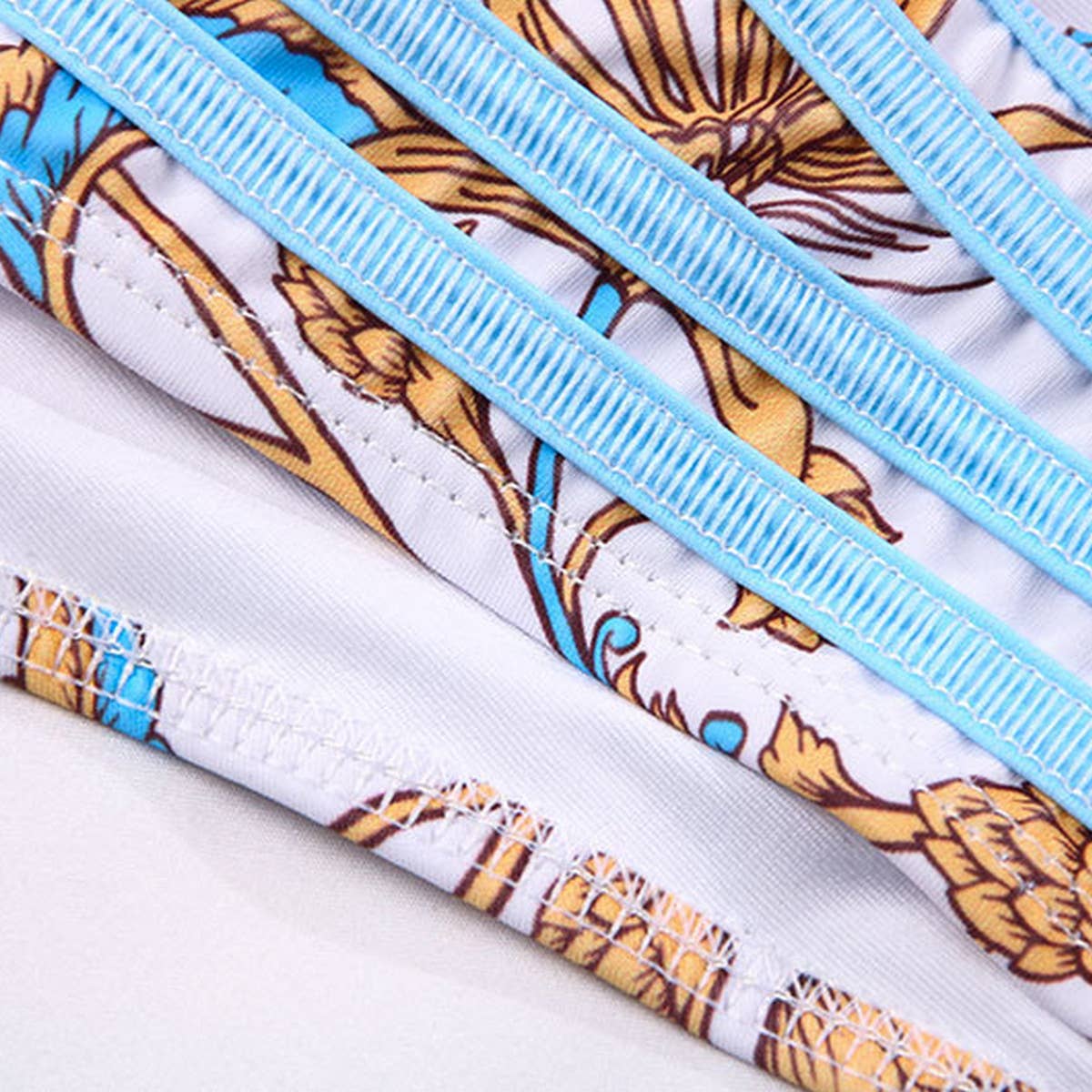 Sexy Lace-Up Bikini - Printed Women's Swimwear