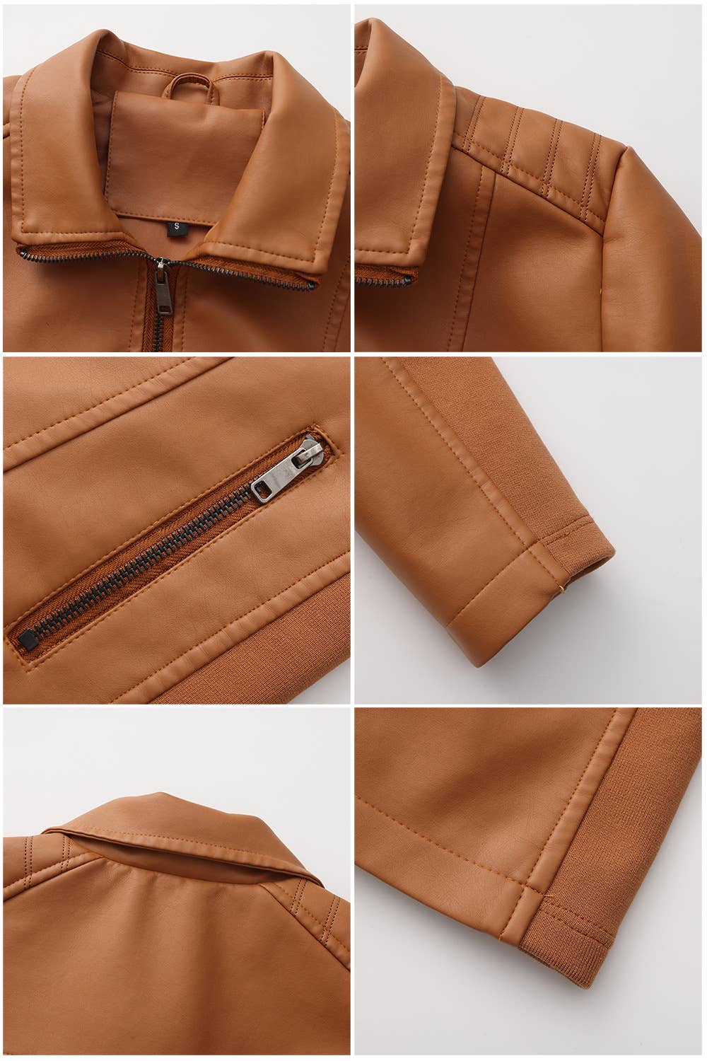 Short jacket knitted patchwork stretch coat