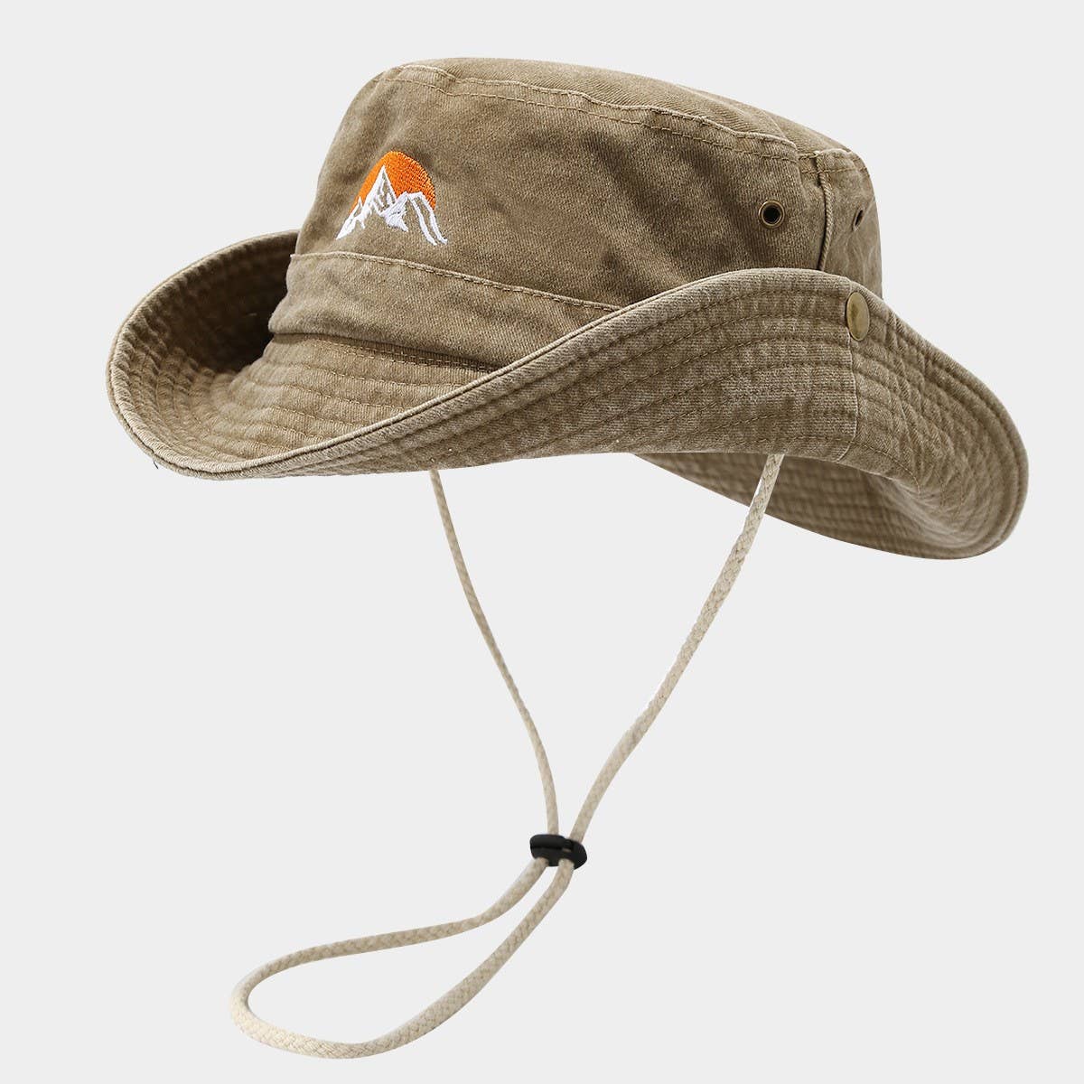 Embroidered Wide Brim Sun Hat for Outdoor Hiking_CWAH3876