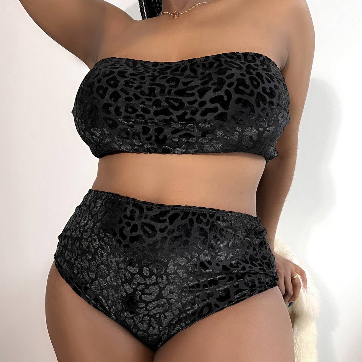 PLUS SIZE HIGH WAISTED BIKINI SWIMSUIT_CWMW0207