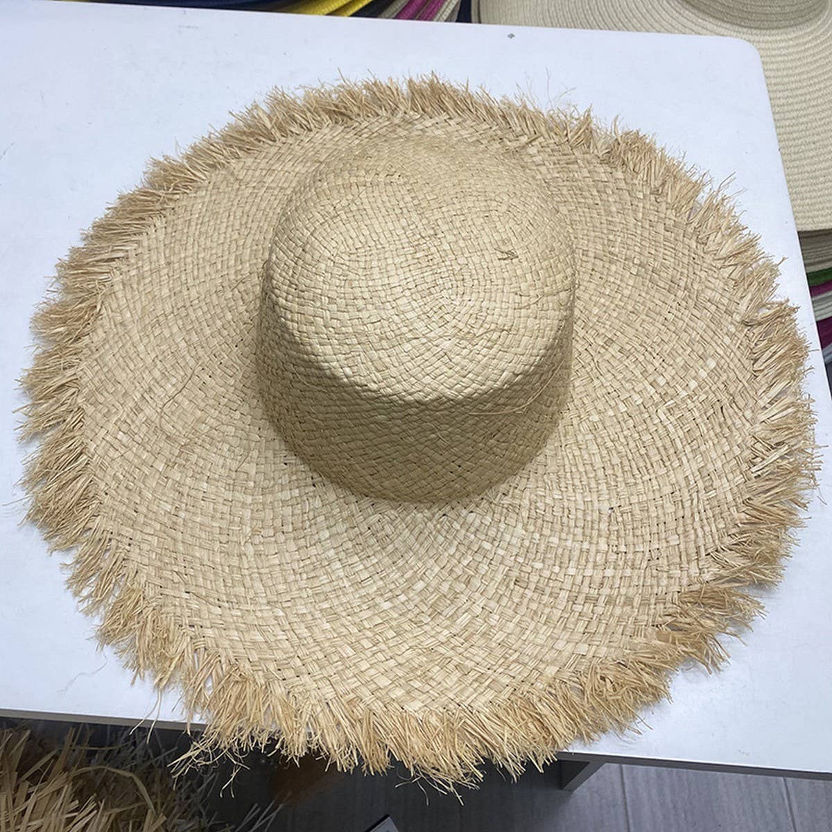 Summer Literary Fur-edged Sun Hat_CWAH3396