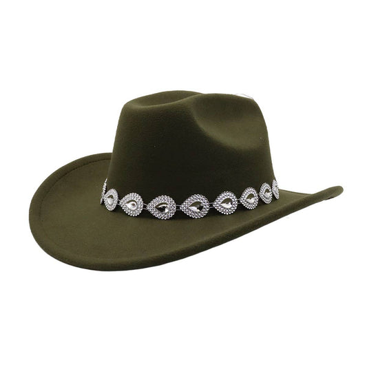 Unisex Western Cowboy Fedora Hat Ethnic Style_CWAH04468