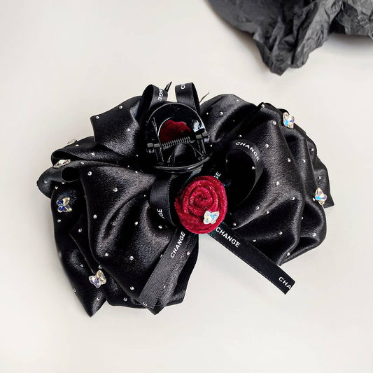 High-end diamond-encrusted feather hair clips