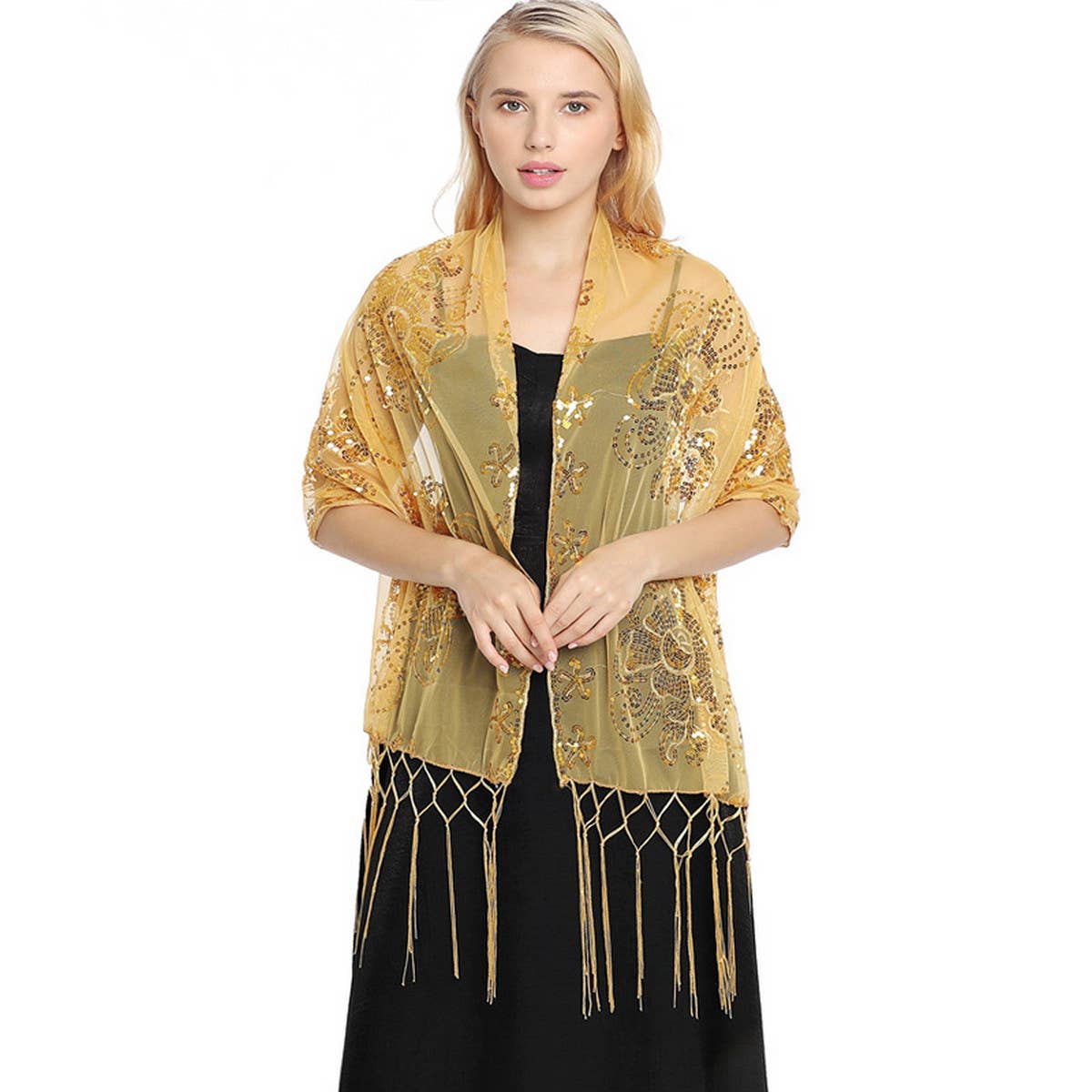 2024 NEW STYLE DINNER EMBROIDERED TASSEL SHAWL_CWASC1083