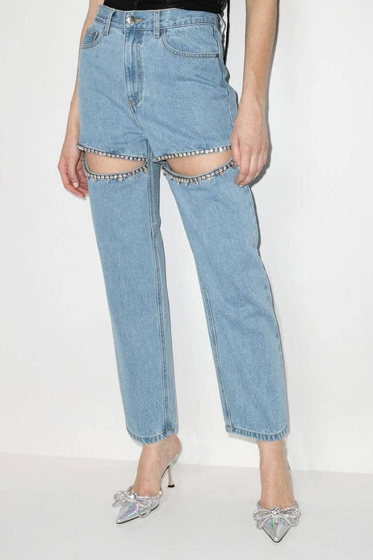 CWJP0590_HIGH WAIST LOOSE FIT STRAIGHT LEG JEANS