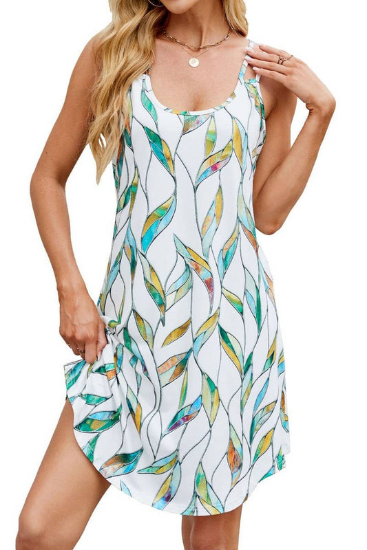 CWDSD7407_SPRING AND SUMMER SLEEVELESS HALTER DRESS