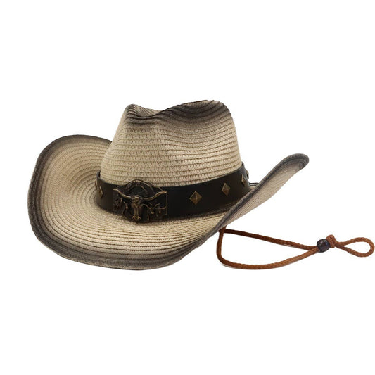 Spray-Painted Western Cowboy Sun Hat for Men&Women_CWAH04492