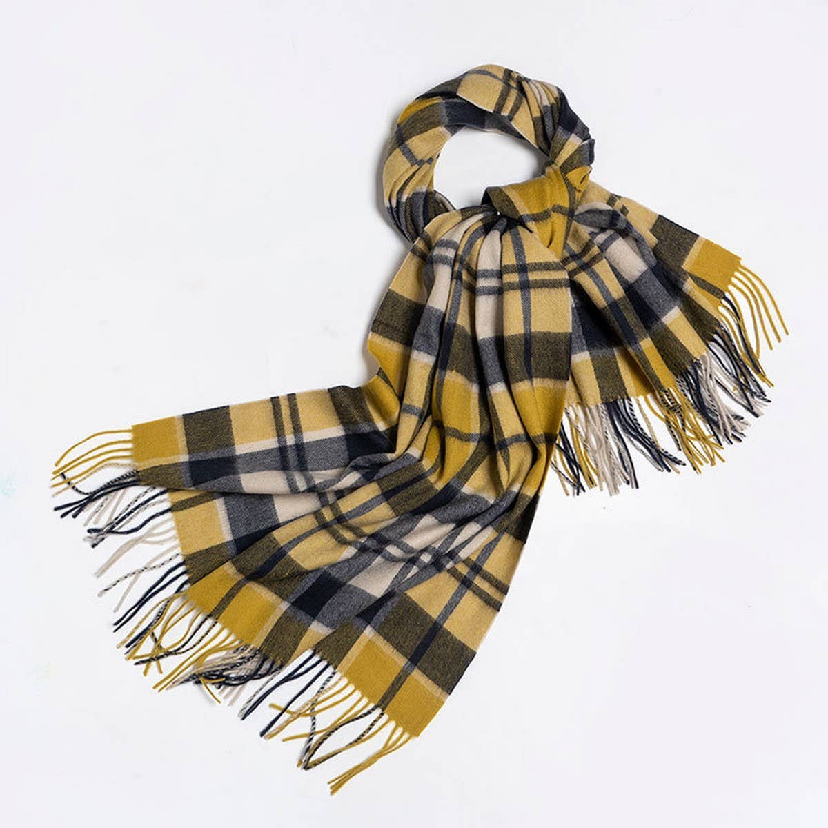 Plaid Scarf Women's Reversible Large Warm Shawl_CWASC2378