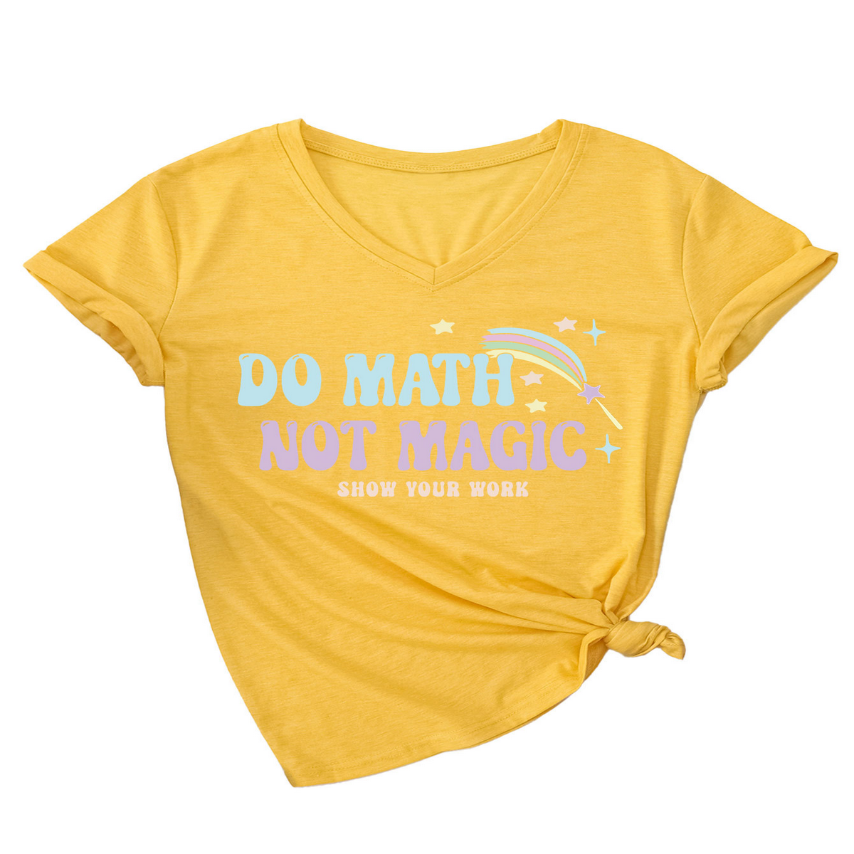 Inspirational Math Quote V-Neck Tee for Women