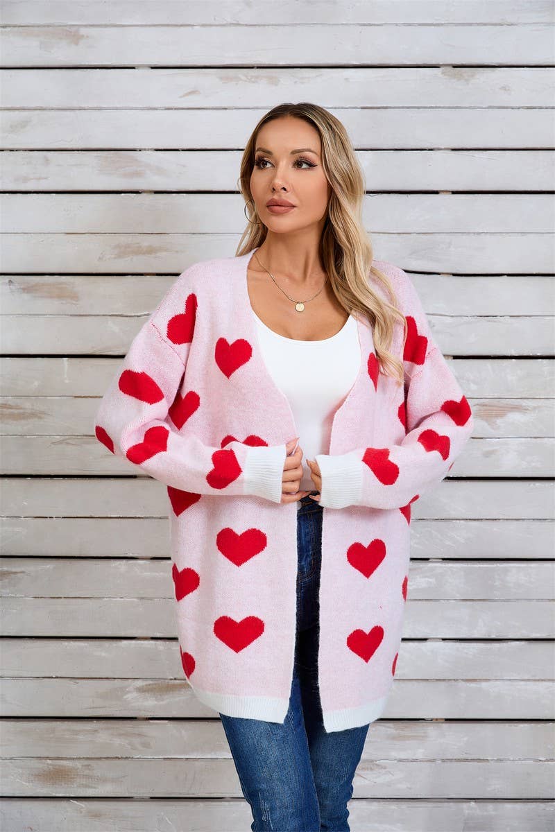 CWOCAL1801_KNITTED VALENTINE'S DAY LARGE HEART SWEATER