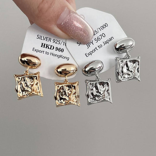 UNIQUE CONCAVE CONVEX EARRINGS