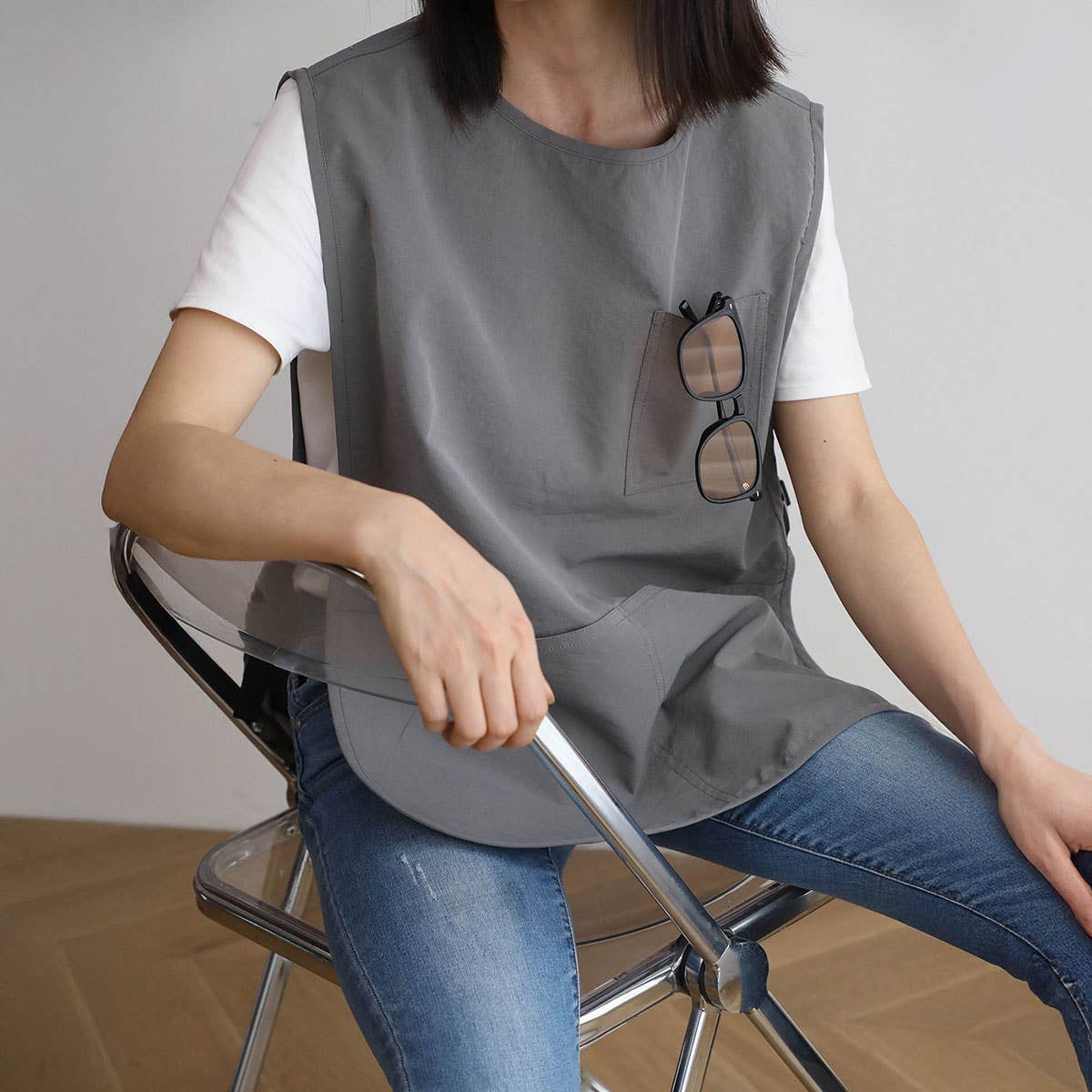 Waterproof Short Linen Aprons with pockets