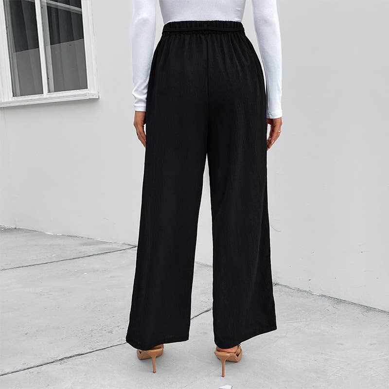 HIGH-WAISTED WIDE-LEG PANTS STRAIGHT LEG PANTS