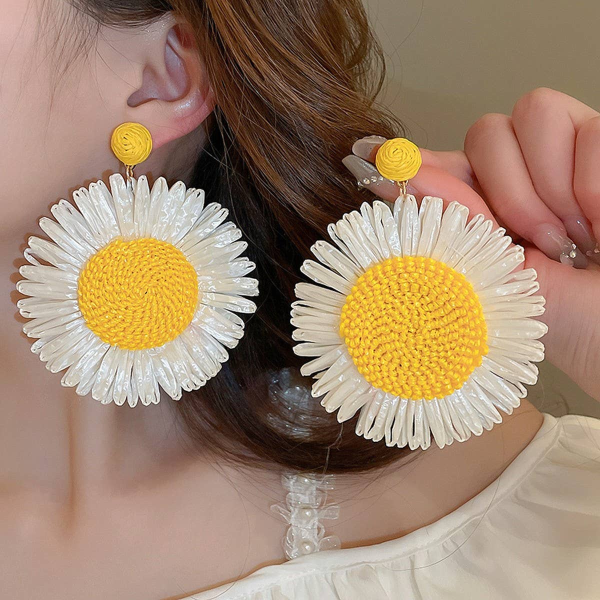 BOHEMIAN RETRO SUNFLOWER EARRINGS_CWAJE2048