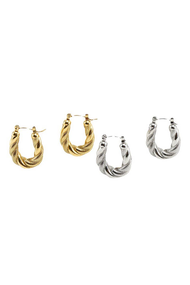 18K GOLD PLATED STAINLESS STEEL RING EARRINGS_CWAJE0376