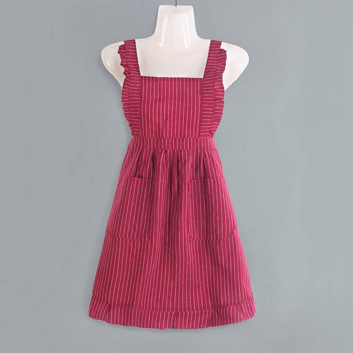 CUTE BREATHABLE STRAP STRIPED PRINCESS APRON