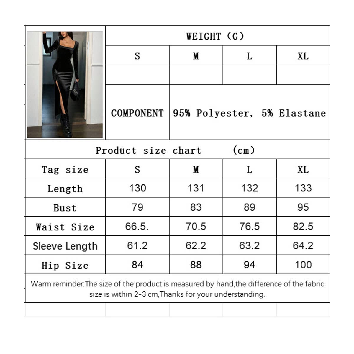 LONG SLEEVE VELVET HIGH WAIST SQUARE COLLAR DRESS