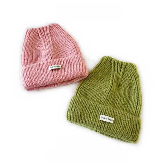 ADULT KNITTED HAT CUTE SOLID COLOR LADIES_CWAH2054
